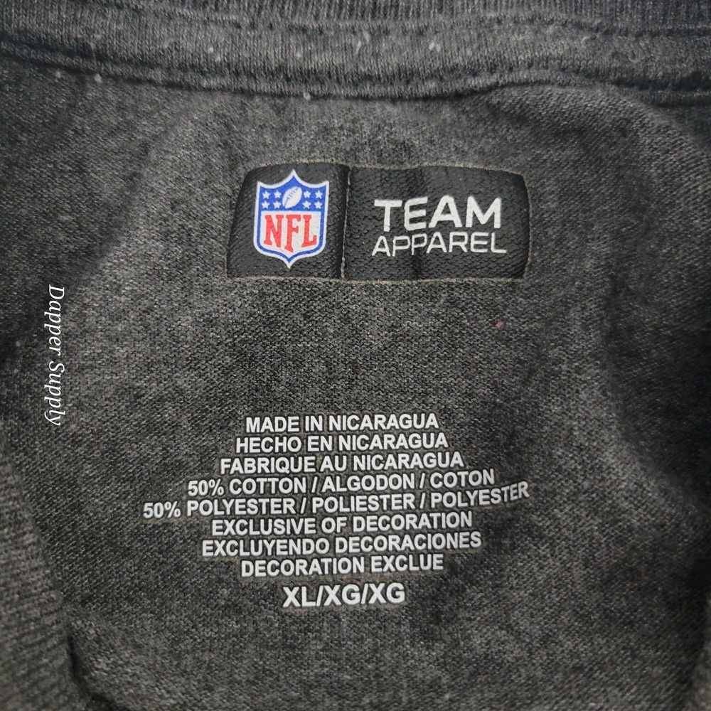 Oakland Raiders Shirt Men's XL Gray  NFL Team Apparel‎  Las Vegas - Picture 4 of 8
